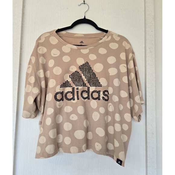 adidas Tops - Adidas x Farm Rio Polka Dot Logo Crop Top Sz XL Streetwear Activewear Athleisure